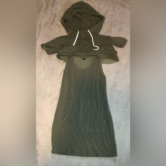 Monrow Dresses & Skirts - Monroe dress and crop hoodie set size xs
